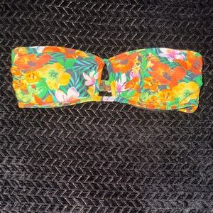 Floral Strapless Women's Bikini Top